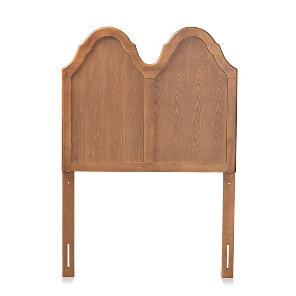 Tobin Vintage Classic And Traditional Ash Walnut Finished Wood Twin Size Arched Headboard